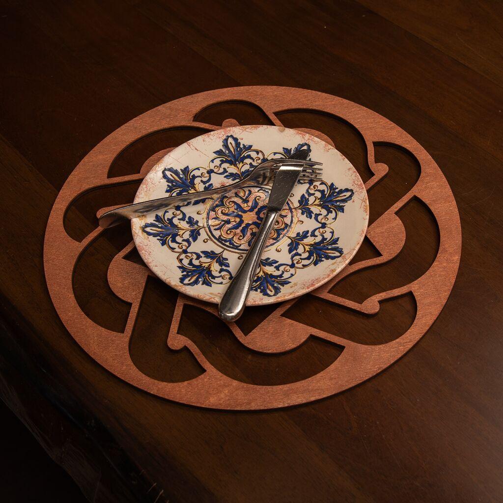 Комплет подметачи за маса Хермија Дон, дрвени, 4 парчиња, костен