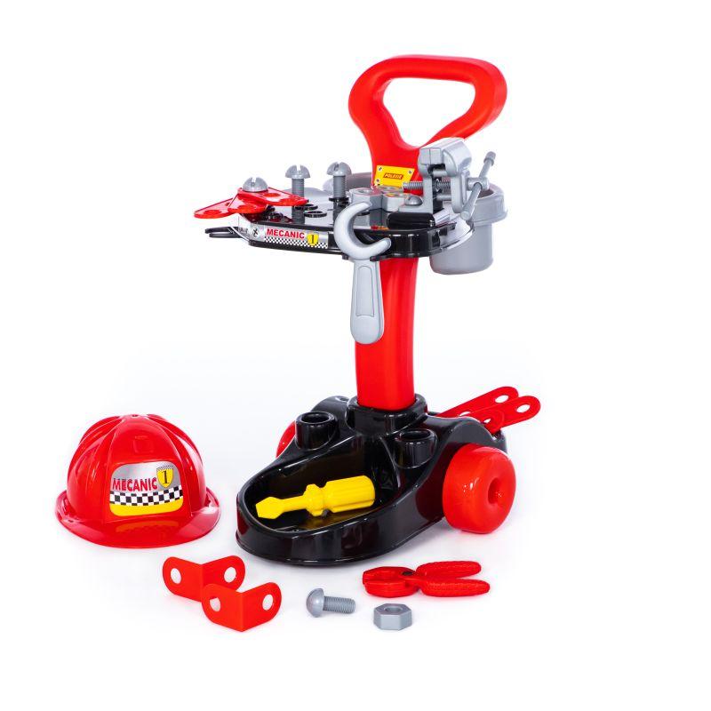 Polesie Комплет количка за играчки POLESIE, механичка, црвена