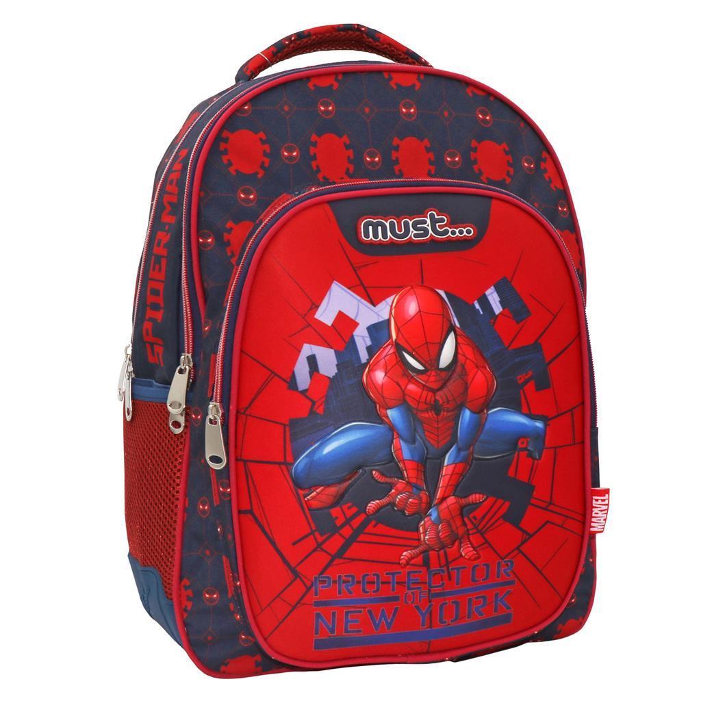 MUST Ранец, 3 Патенти, Spiderman protector of new york, 000508089, 32*43*18цм
