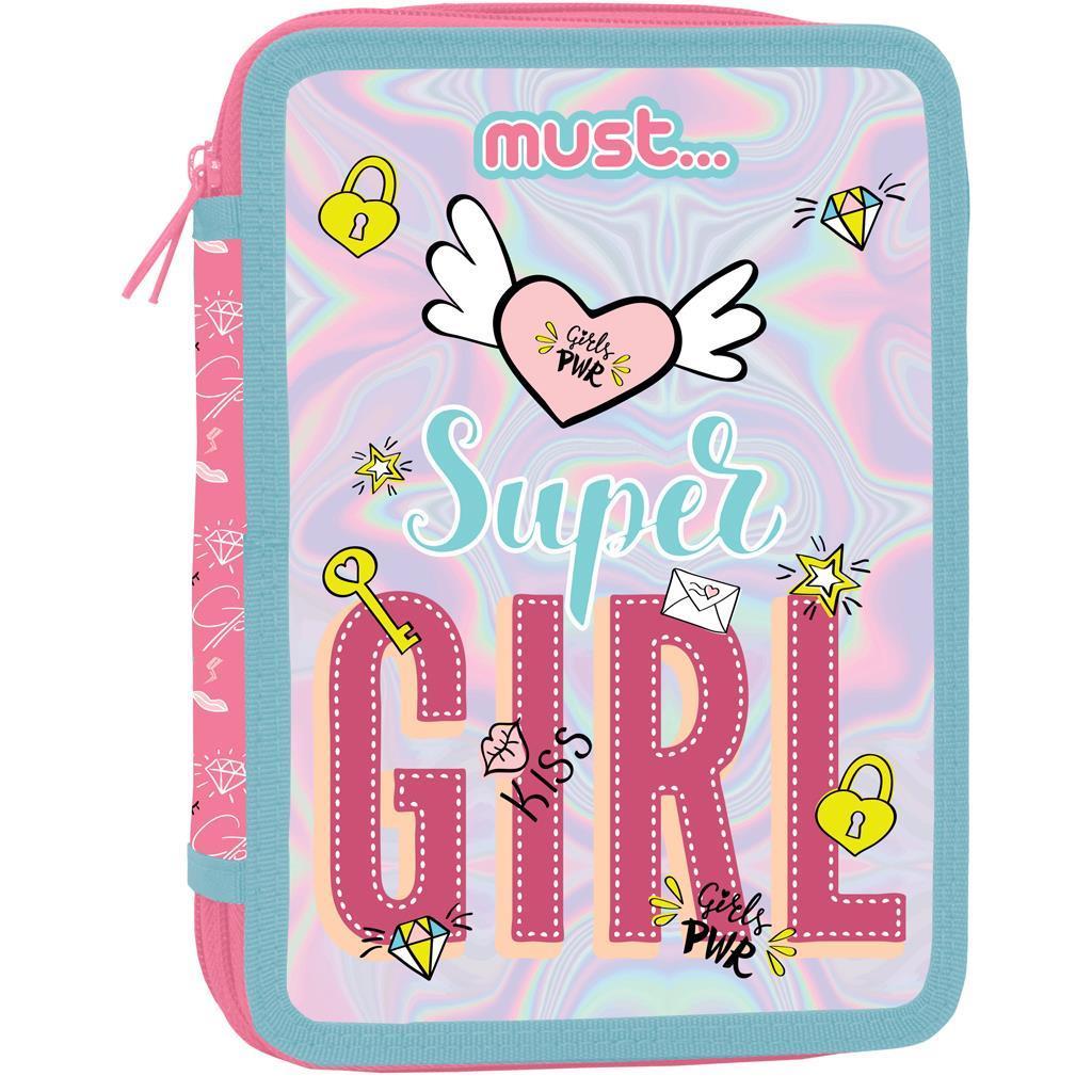 MUST Несесер полн, 2 Патенти, Super Girl, 000585095, 15*21*5цм