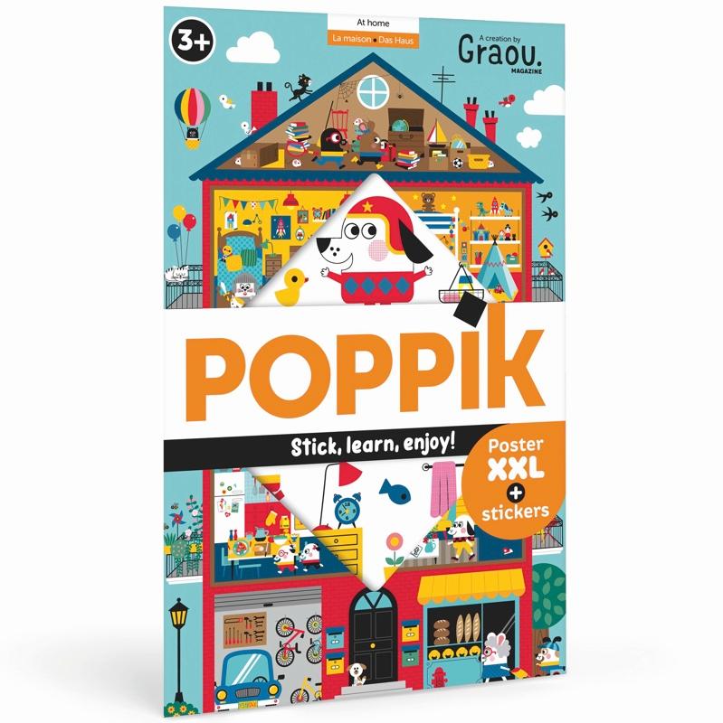 POPPIK Едукативни постери со стикери – Куќа