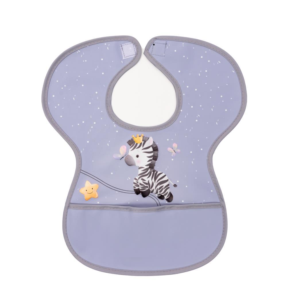 SEVI BEBE Лигавче пластично со велкро - Zebra