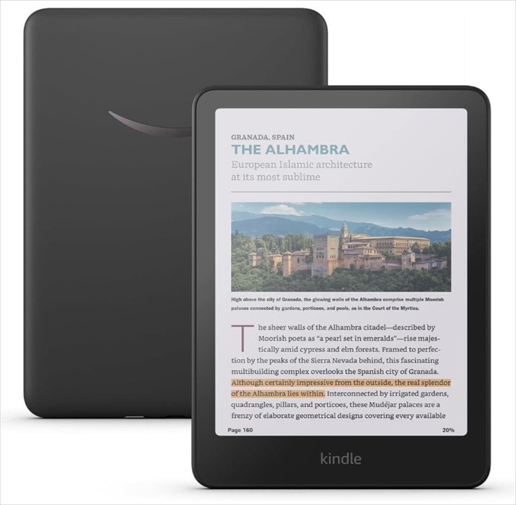 AMAZON Таблет За Читање Kindle Colorsoft Signature Edition (2024) 7" 16Gb, 150 Ppi Color, Ipx8 Rated, Бежично Полнење, Металик Црн, Sa58Cb