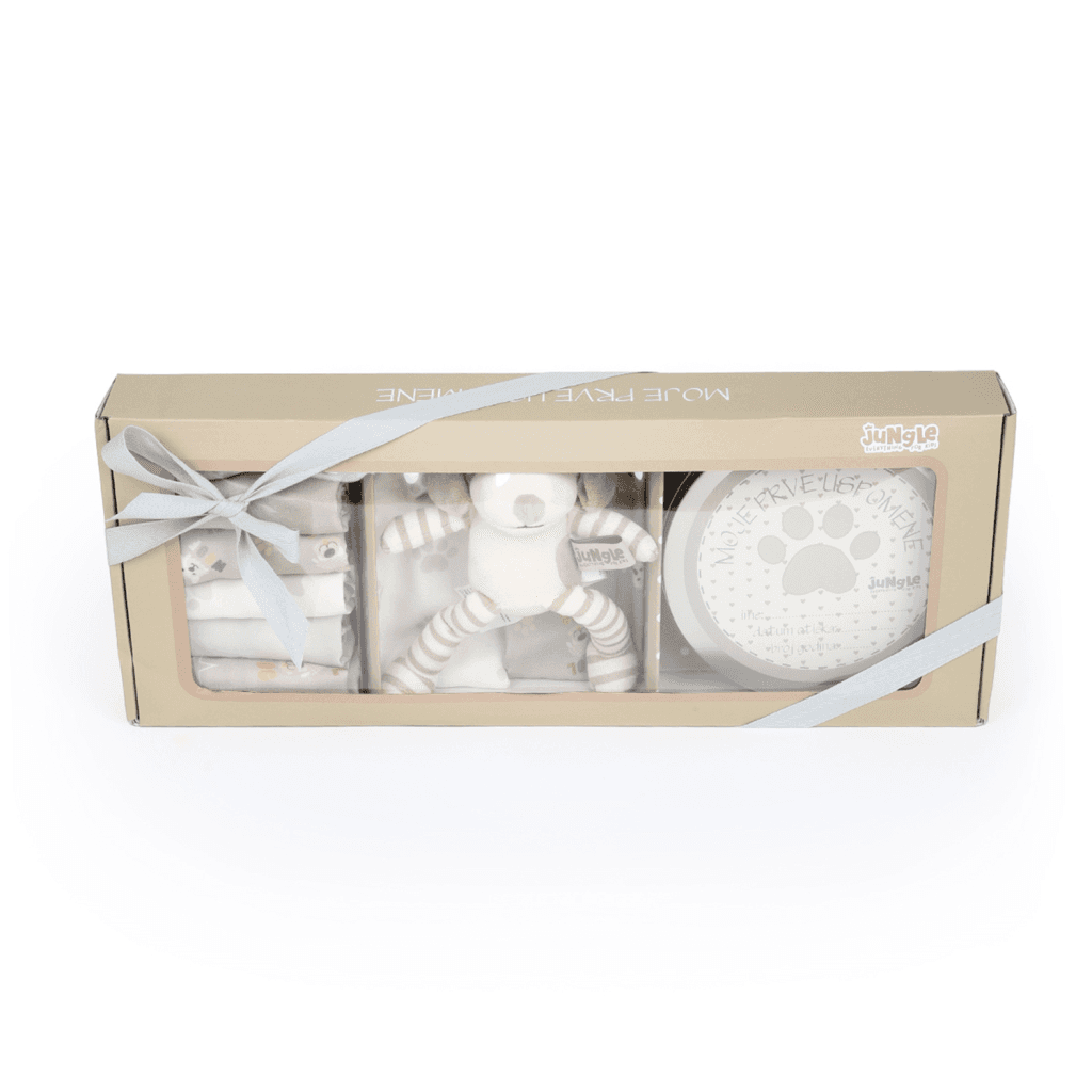 JUNGLE Сет за Бебе FIRST PRINT-Сиво Куче