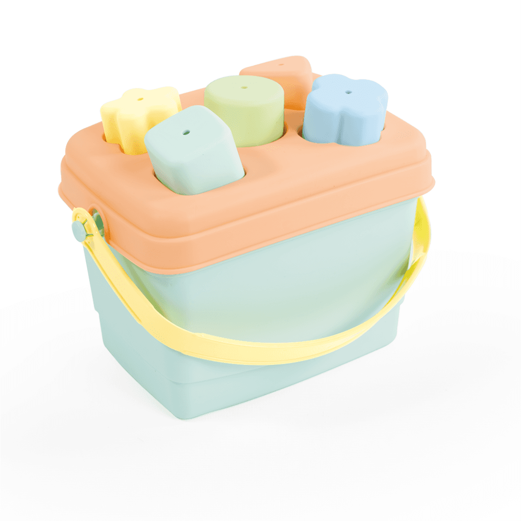 Dolu Shape Sorter Bucket - Пастелна играчка сортер со облици