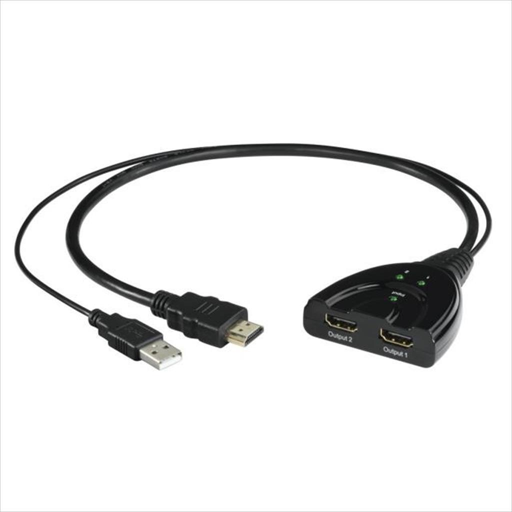 Hama Сплитер Hdmi (M) Во 2X Hdmi (F) Со Usb За Напон, 121776