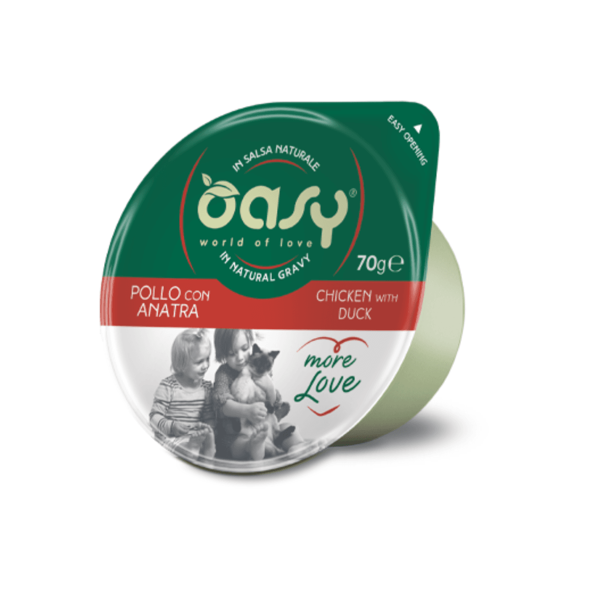 Oasy More Love Влажна Храна За Мачка Со Парчиња Пилешко И Патка