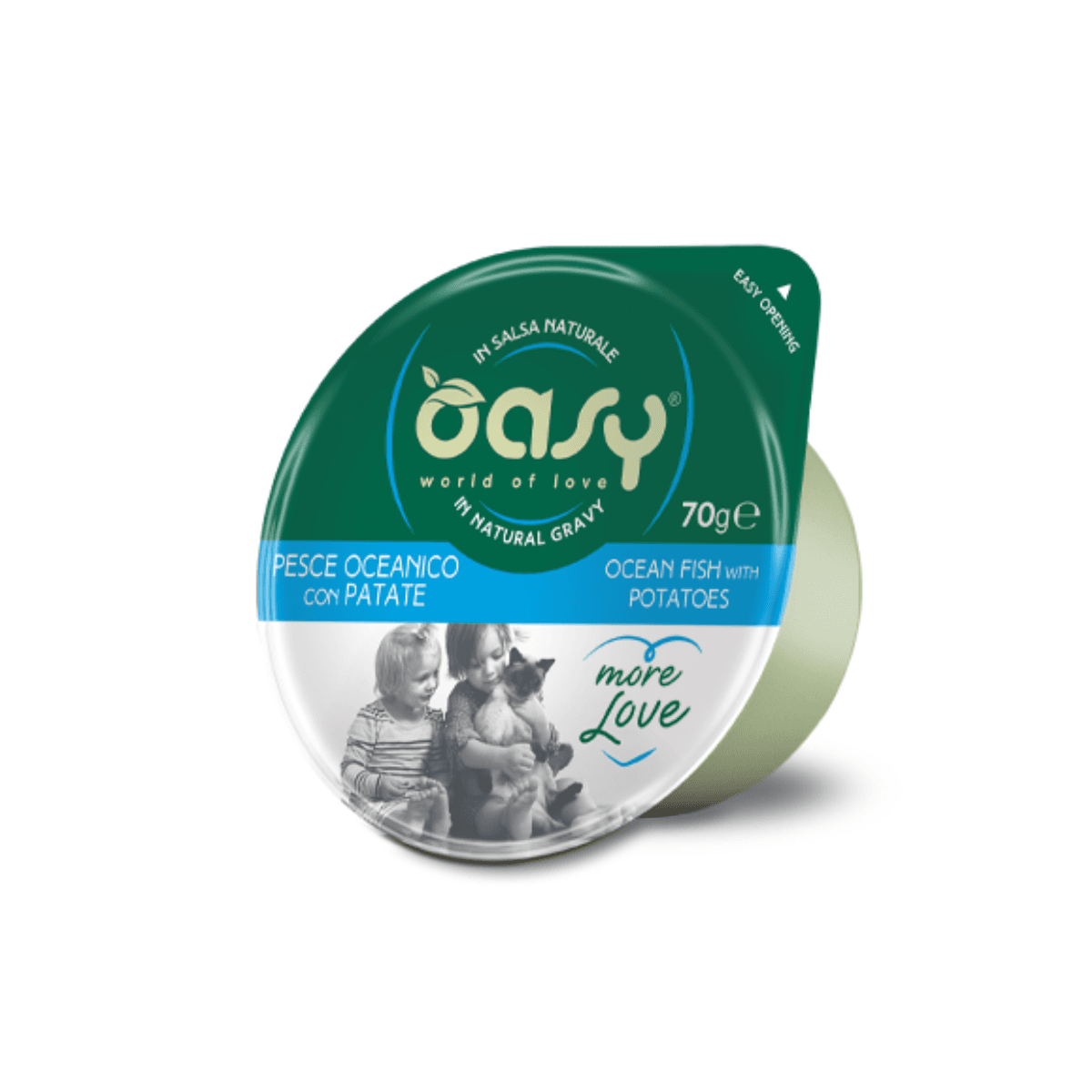 Oasy More Love Влажна Храна За Мачка Со Парчиња Океанска Риба И Компир