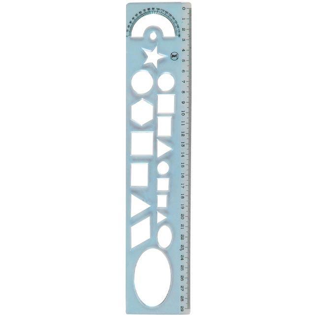 Математички линијар, транспарентен