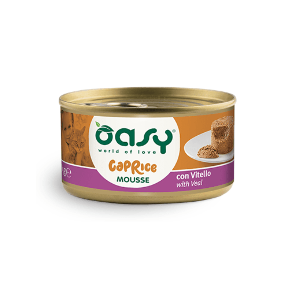 Oasy Caprice Паштета За Мачка Со Мус Од Телешко