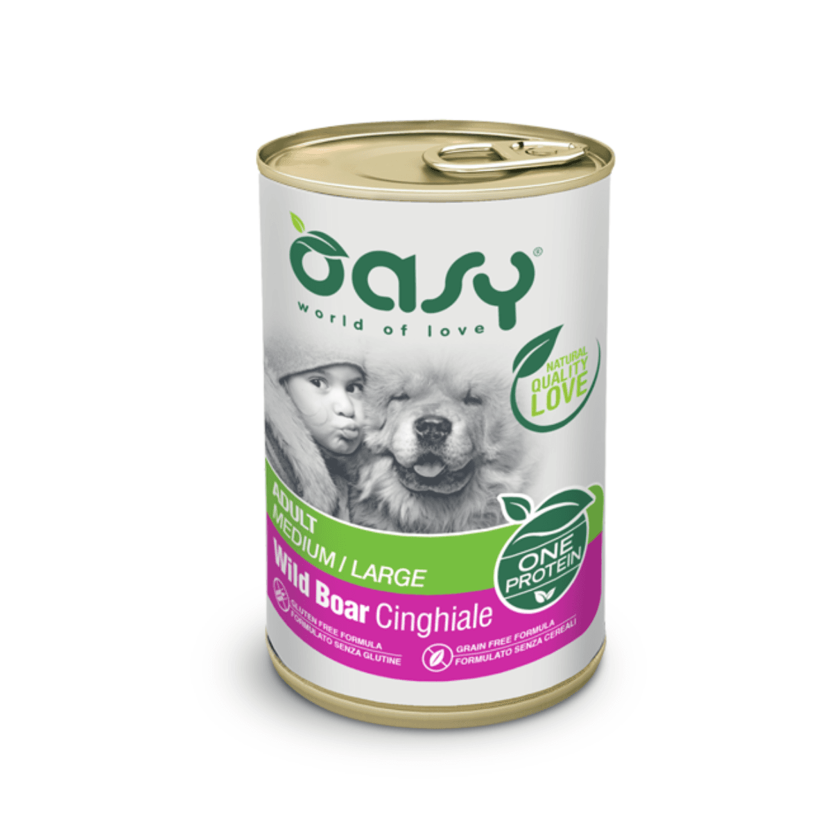 Oasy Влажна Храна За Куче Со 94% Дива Свиња