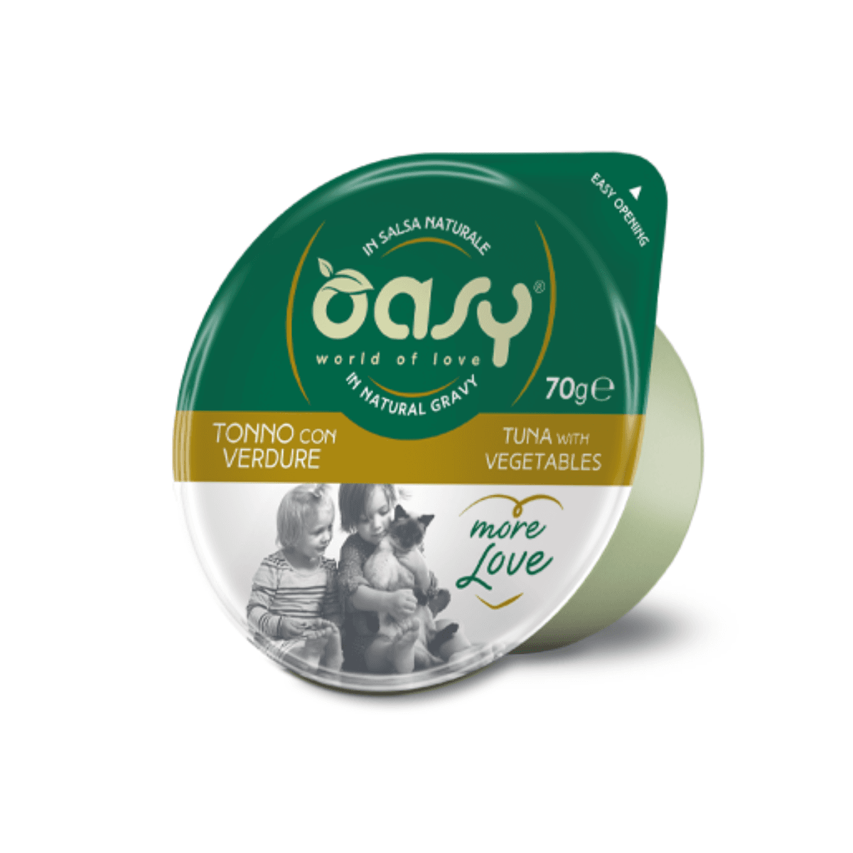 Oasy More Love Влажна Храна За Мачка Со Парчиња Туна И Зеленчук