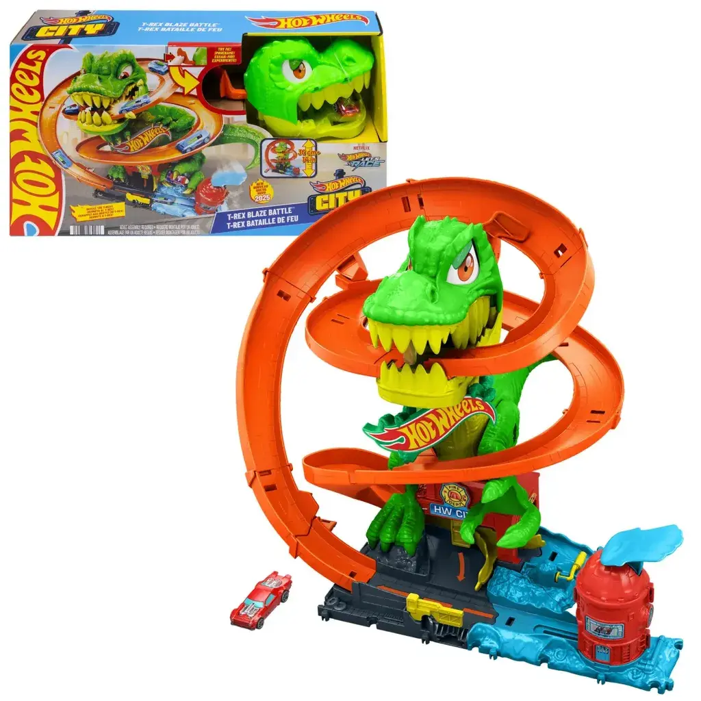 Hot Wheels Комплет играчки Toy City T-Rex