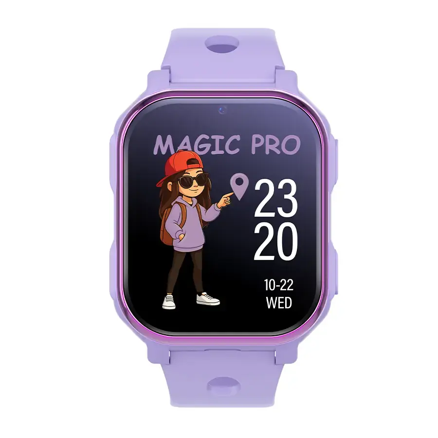 VIVAX Детски Паметен Часовник Magic 4G Pro, Виолетов