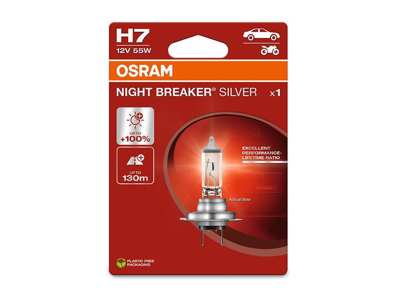 OSRAM Халогенска сијалица Osram H7 Night Breaker Silver 12V, 55W, PX26d, 1500lm, 1 бр. во блистер