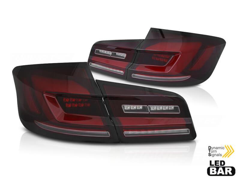 AUTOLUX Комплет тунинг LED штопови за BMW серија 5 F10 2010-2016, црвено затемнети, лев и десен