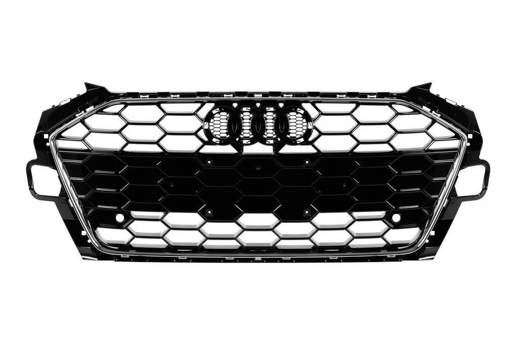 AUTOLUX Црн лак решетка тип S4 за Audi A4 2020-2024
