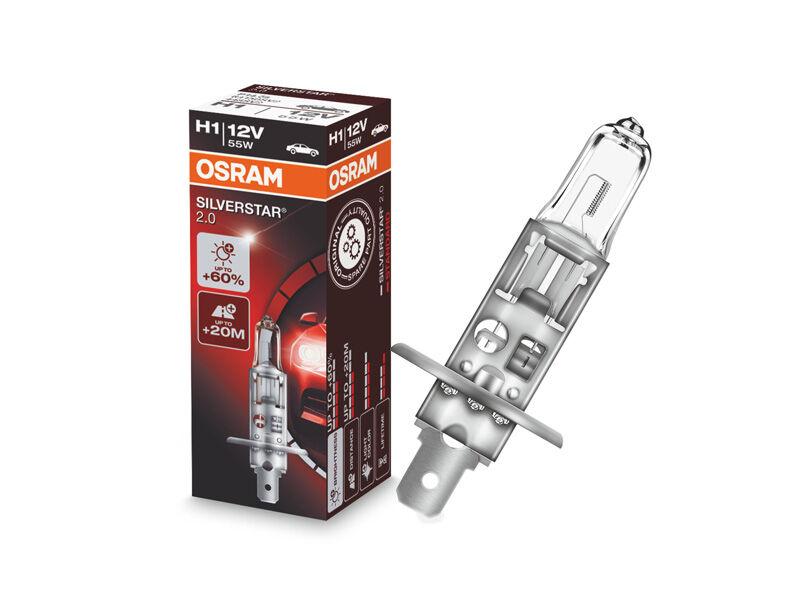 OSRAM Халогенска сијалица Osram H1 Silverstar 2.0 12V, 55W, P14.5s, 1 бр.