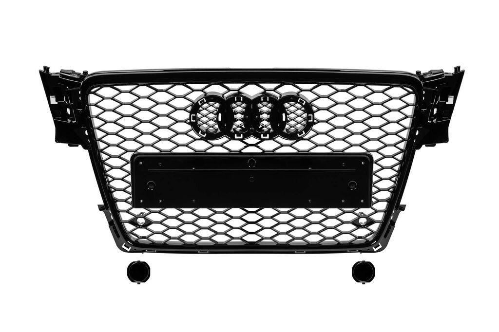 AUTOLUX Црн лак решетка тип RS4 за Audi A4 2007-2011