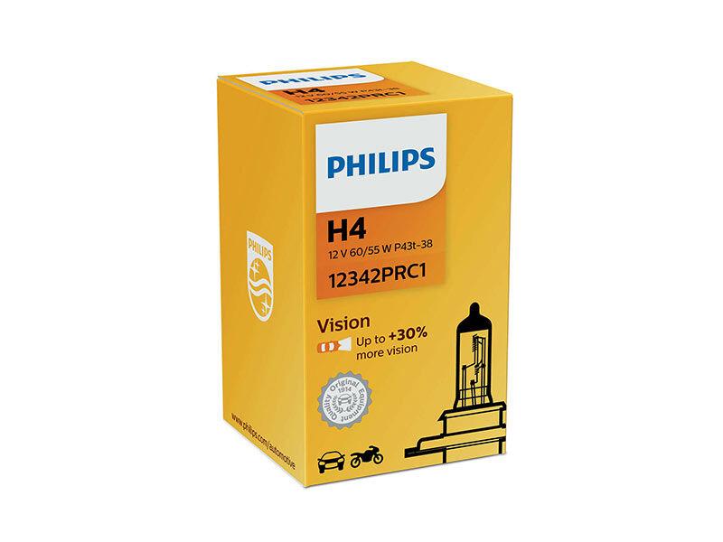 PHILIPS Халогенска сијалица Philips H4 Vision 12V, 60/55W, P43T-38, 1 бр.