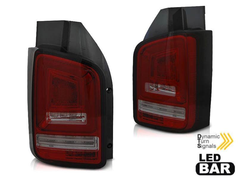 AUTOLUX Комплет тунинг LED штопови за VW T6 2015-2019 црвено затемнета основа, лев и десен