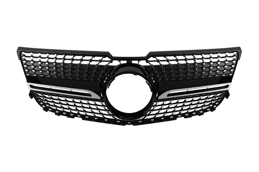 AUTOLUX Хром/црна дијамантна  решетка за Mercedes GLK X204 2013-2015