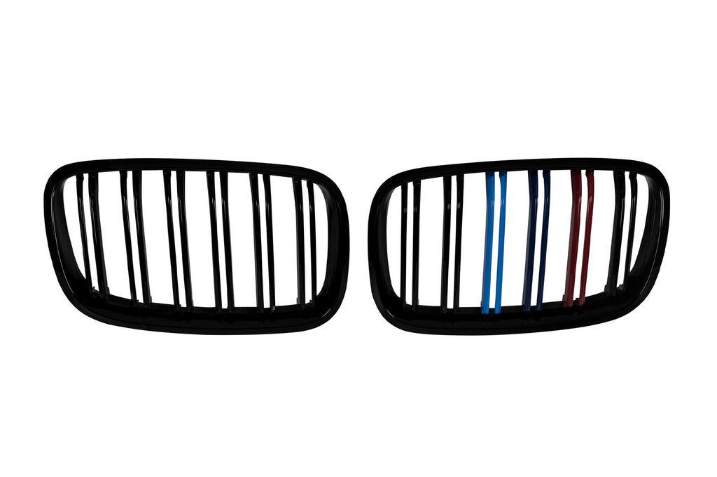 AUTOLUX Бубрези со  двојни  ребра црн лак со М декорација  за BMW X5 E70 2007-2013, X6 E71 2008-2011