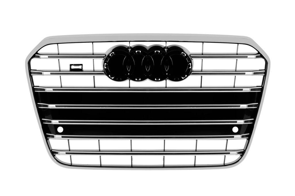 AUTOLUX Хром/црна решетка тип S6 за Audi A6 2011-2015 со PDC