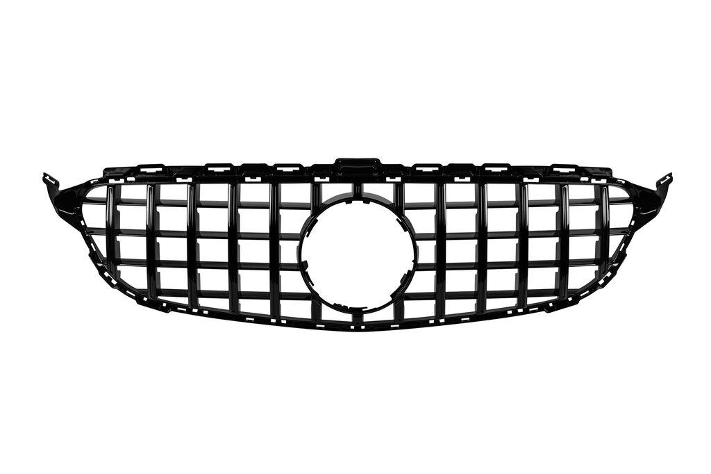 AUTOLUX Црн лак решетка тип GT-R за Mercedes C класа W205 седан, S205 караван, C205 купе 2014-2018