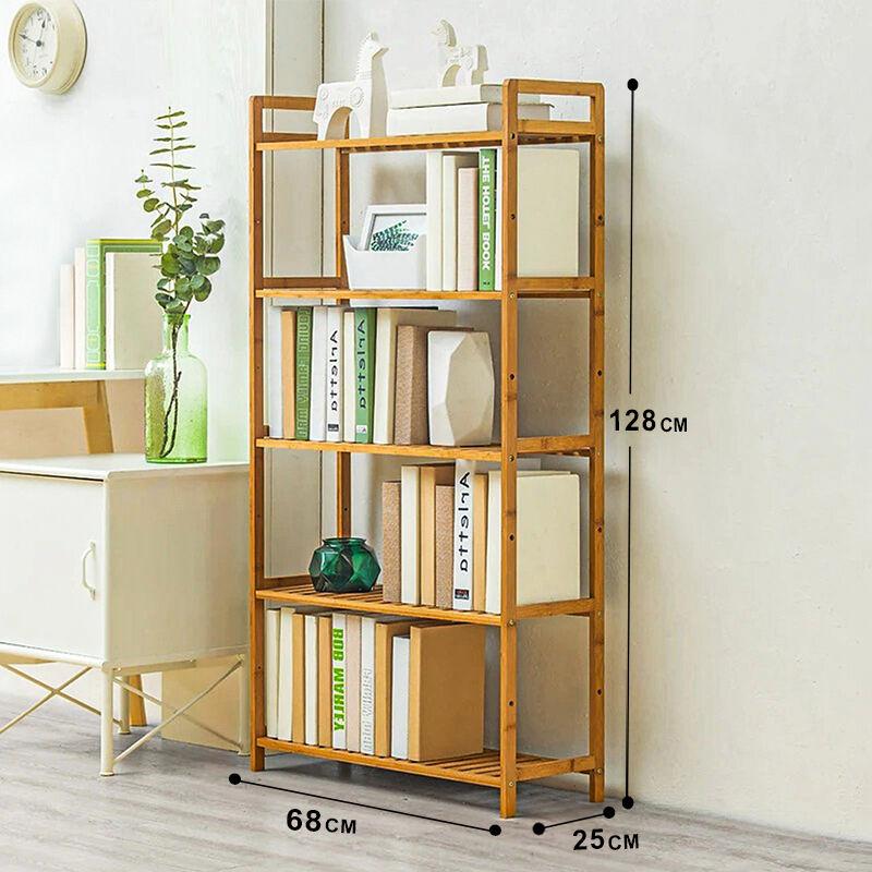 Home idea Сталажа од Бамбус со 5 Полици(128х68х25)