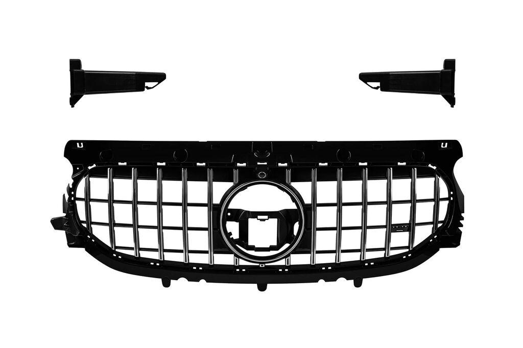 AUTOLUX Хром/црна решетка тип GT за Mercedes GLA H247 по 2020  со  стандарден  браник