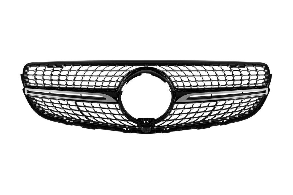 AUTOLUX Хром/црна дијамантна  решетка за Mercedes GLC SUV X253, GLC купе C253 2015-2018