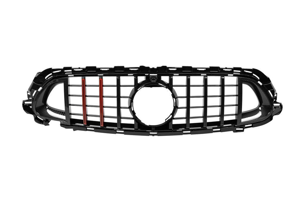 AUTOLUX Црн лак решетка тип Brabus со црвени линии за Mercedes E класа W213 седан, S213 караван по 2020
