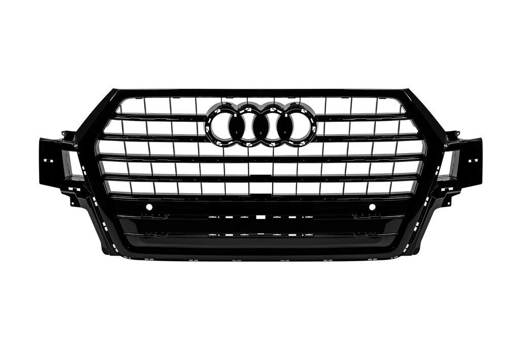 AUTOLUX Црн лак решетка тип SQ7 за Audi Q7 по 2015 , со отвори за паркинг сензори