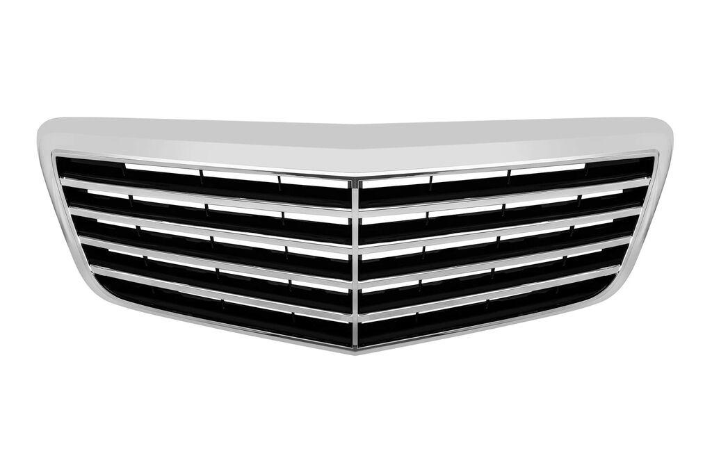 AUTOLUX Хром/црна решетка за Mercedes E класа W211 2007-2009