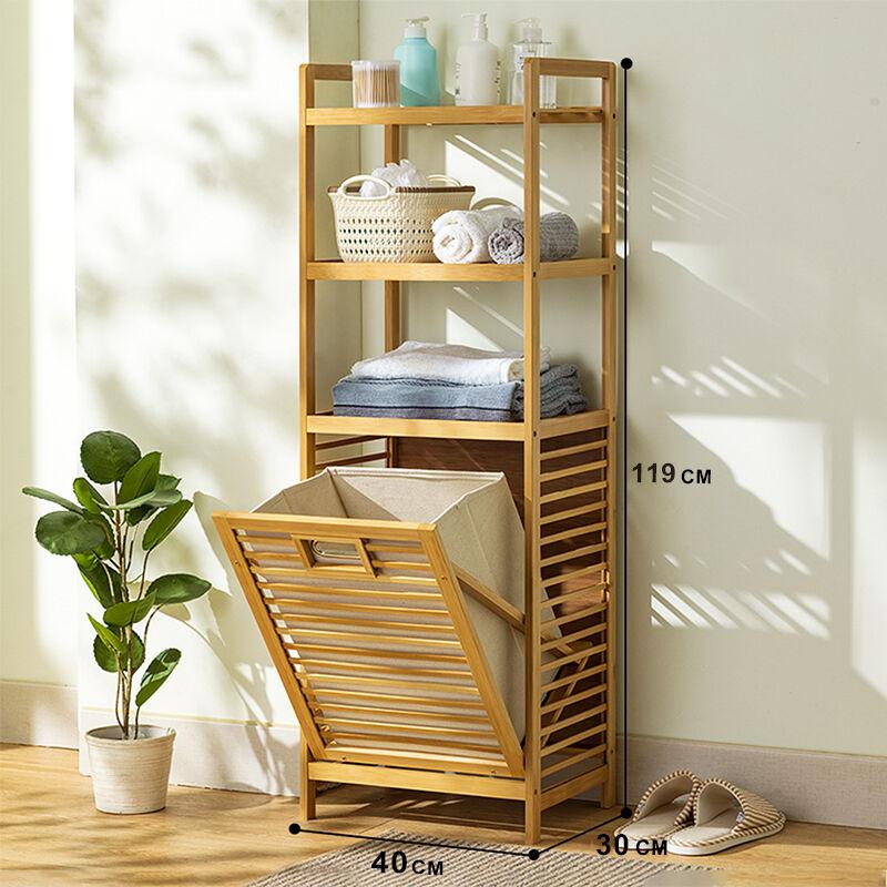 Home Idea Сталажа И Корпа за Алишта(2Во1) Од Бамбус