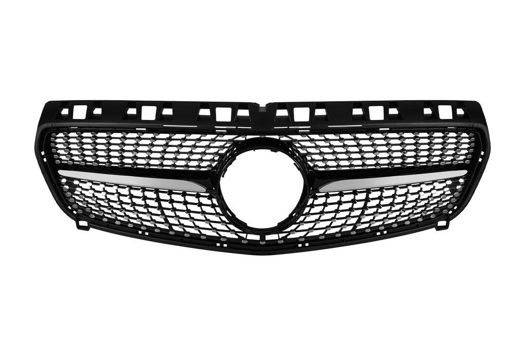 AUTOLUX Хром/црна дијамантна  решетка за Mercedes А класа W176 2013-2015