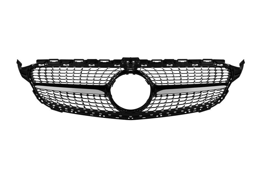 AUTOLUX Хром/црна дијамантна  решетка за Mercedes C класа W205 седан, S205 караван, C205 купе 2014-2018