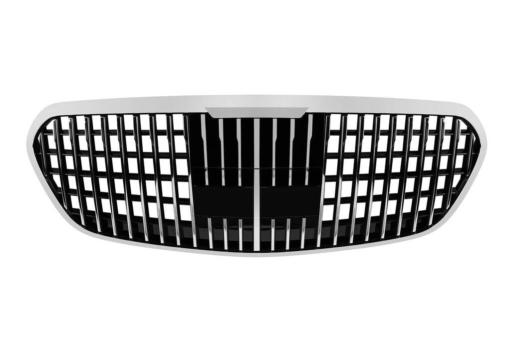 AUTOLUX Хром/црна решетка тип Maybach за Mercedes S класа W223 по 2021  за моделот со дистроник
