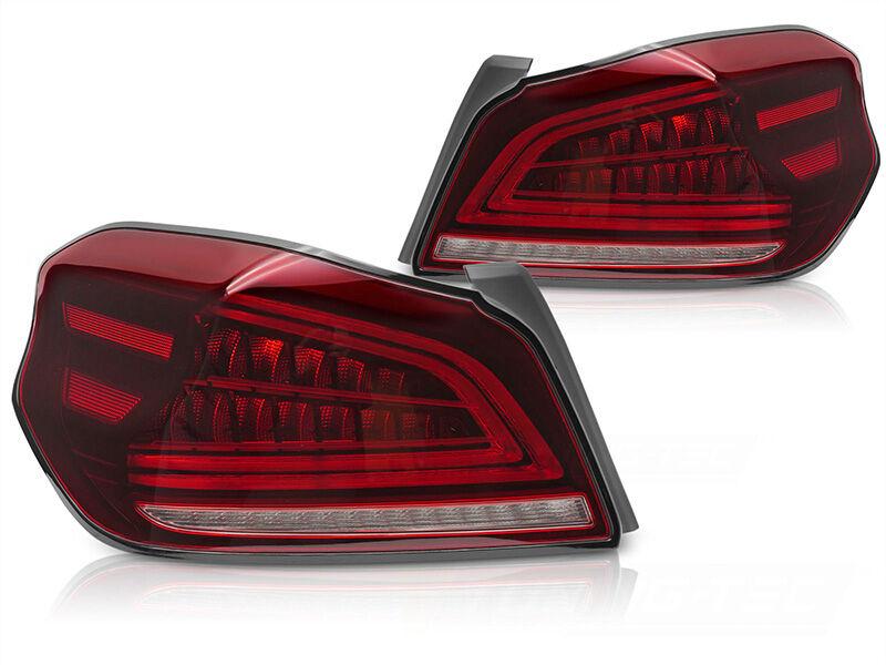 AUTOLUX Комплет LED штопови за Subaru WRX 2014-2021, црвено затемнета основа, лев и десен