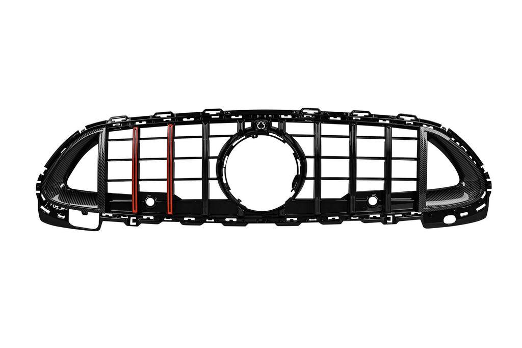 AUTOLUX Црн лак решетка тип Brabus со црвени линии за Mercedes C класа W206, S206 по 2022