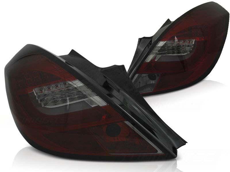 AUTOLUX Комплет тунинг LED штопови за OPEL Corsa D 04.2006-2014 3 врати црвено/затемнети