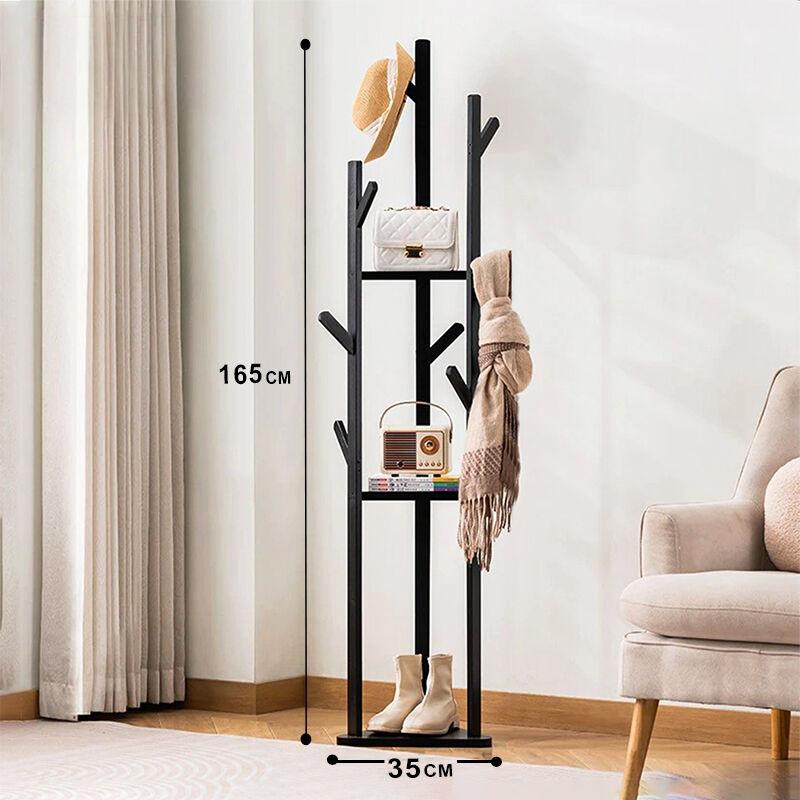 Home idea Стоечка Закачалка Од Бамбус-Мултифункционална(Црна)