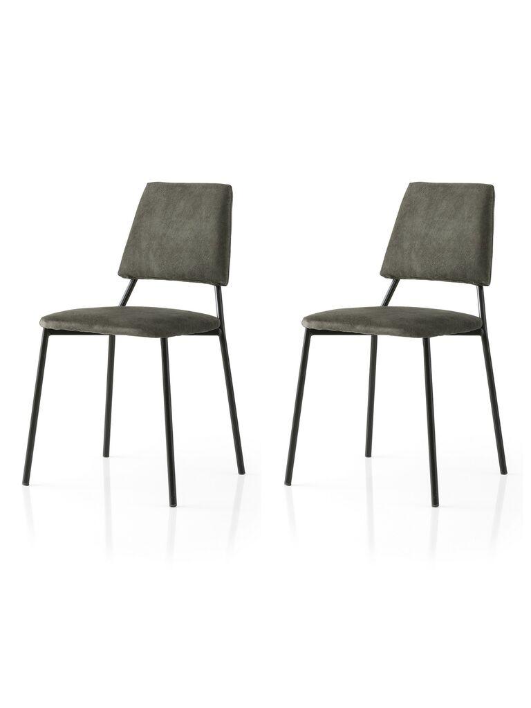 Hanah Home Комплет трпезариски столчиња Lima 4553 V2, 2 парчиња, темно сива боја
