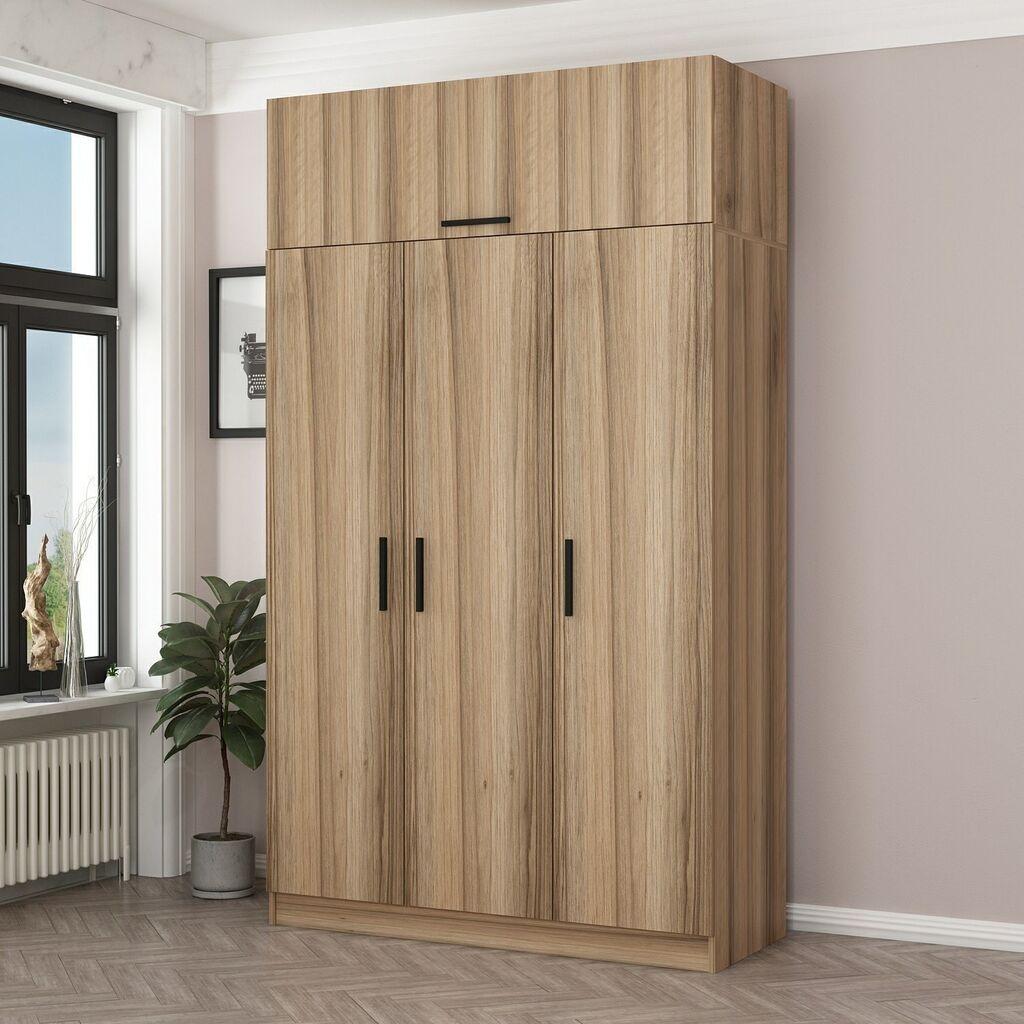 Гардеробер Hanah Home Minar 255, 135x255x52 см, антрацит-кафеава