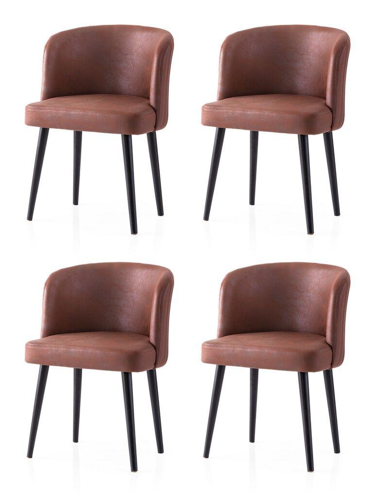 Комплет трпезариски столчиња Hanah Home Zen 4208 V4, 4 парчиња, Бордо