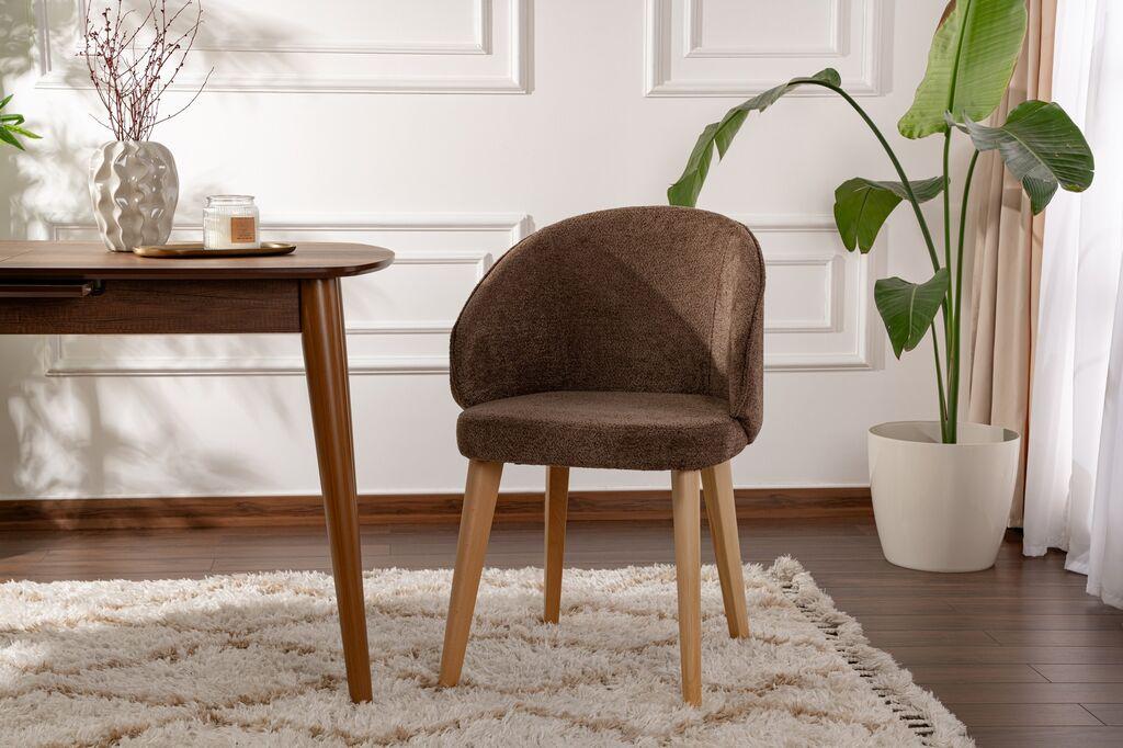 Комплет трпезариски столчиња Hanah Home Bentley, 2 парчиња, кафеава боја