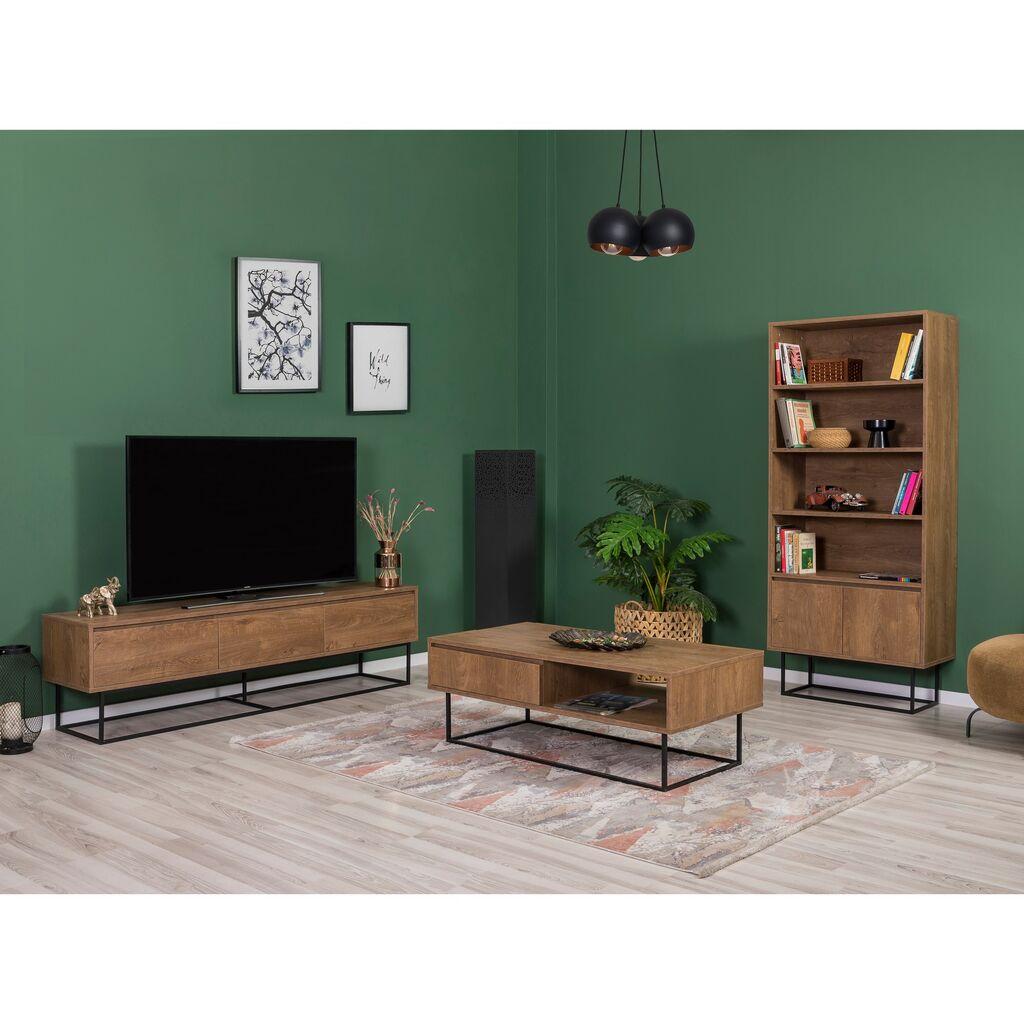 Комплет мебел за дневна соба Hanah Home Laxus 24, боја на орев