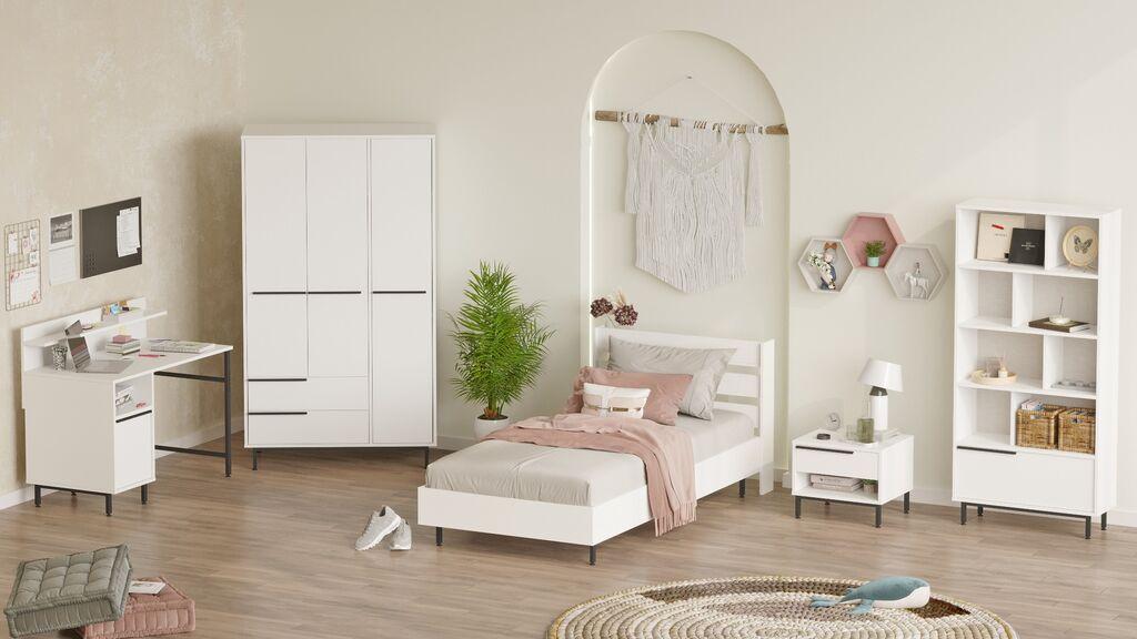 Комплет спална соба Hanah Home за тинејџери ON25-W, бела