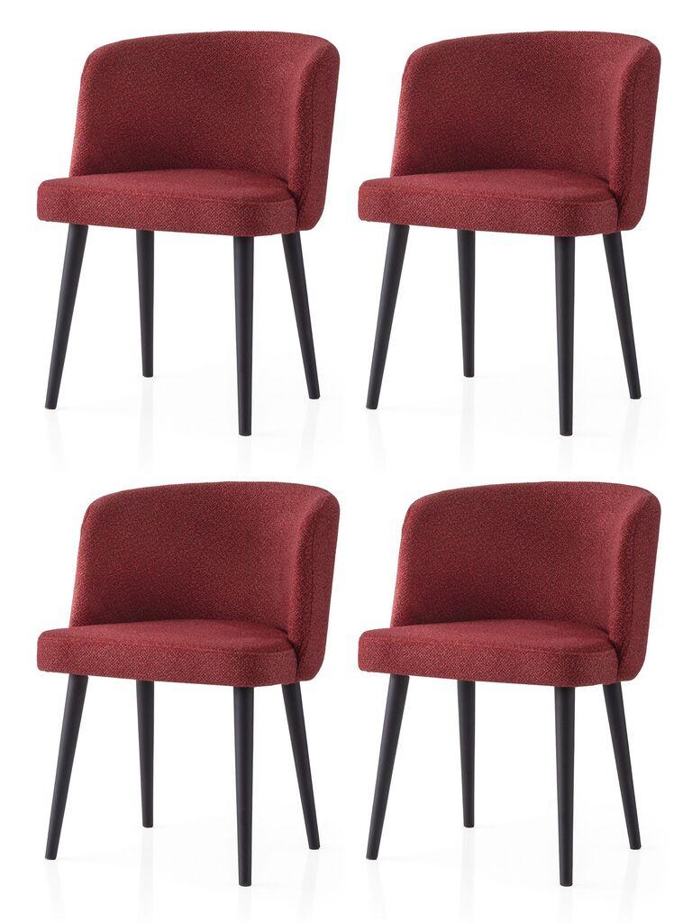 Hanah Home Комплет трпезариски столчиња Soft 4109 V4, 4 парчиња, Бордо